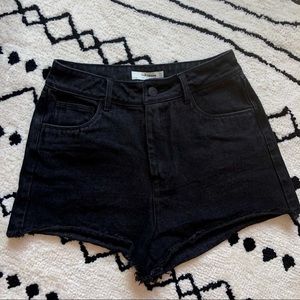 Black Denim Shorts